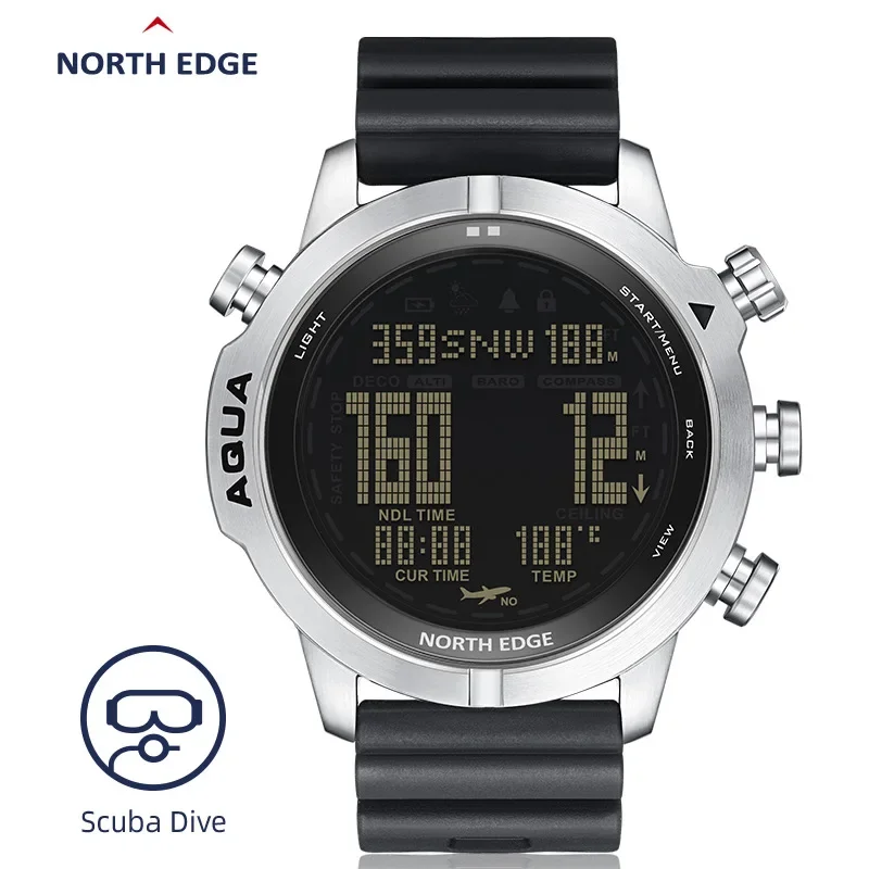 Men Smart Dive Computer Watch Multifunctional Outdoor Waterproof Wristwatch Altimeter Barometer Compass Thermometer