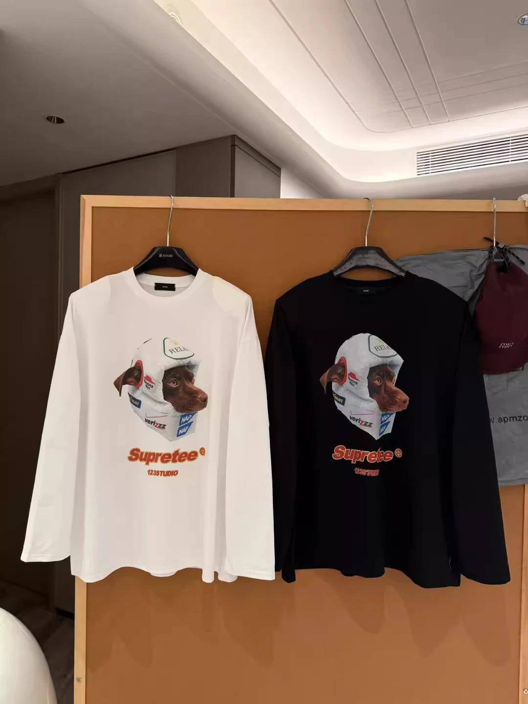 Allentato Lungo Sve round Ne T-shirt da donna Casual Cartoon Stampa oulder Pad Dongda Gate Nuovo Autunno Faion Top da donna