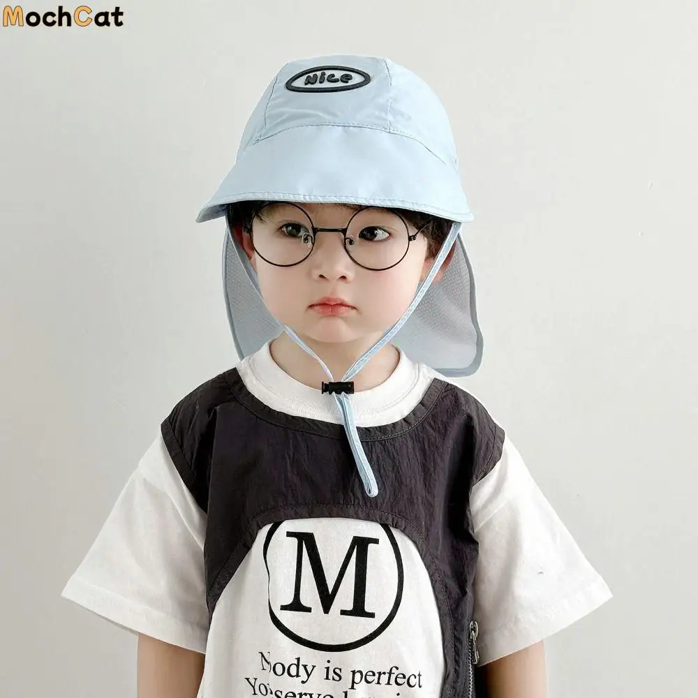 

Милая детская шаль от солнца, быстросохнущая хлопковая детская солнцезащитная шапка, дышащая детская шапка свежего цвета, детская шапка рыбака, От 2 до 6 лет