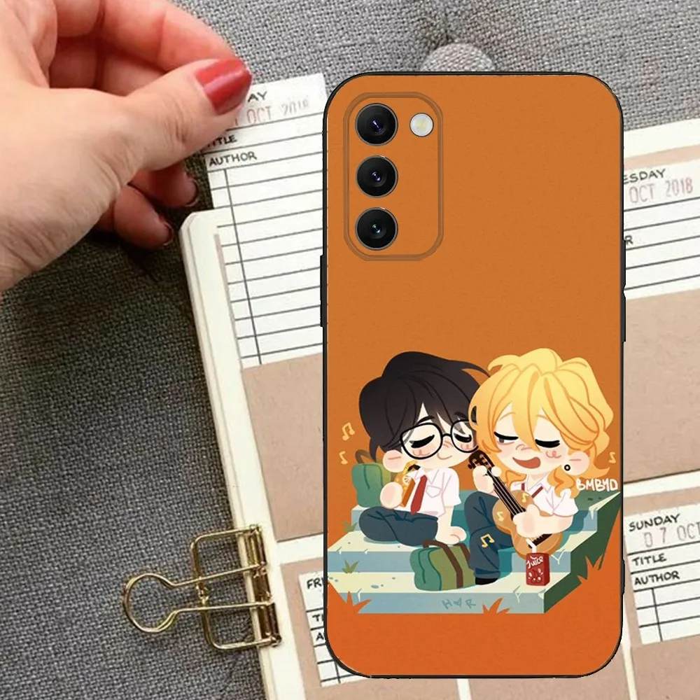 BL Comics D-Doukyuusei Classmates Phone Case For Samsung Galaxy A13,A21s,A22,A31,A32,A52,A53,A71,A80,A91 Soft Black Cover