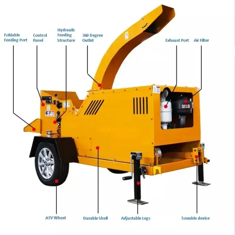 Mobile Crusher Sawdust Making Shaving Machine Street Greening Chipper Garden Branch Crusher