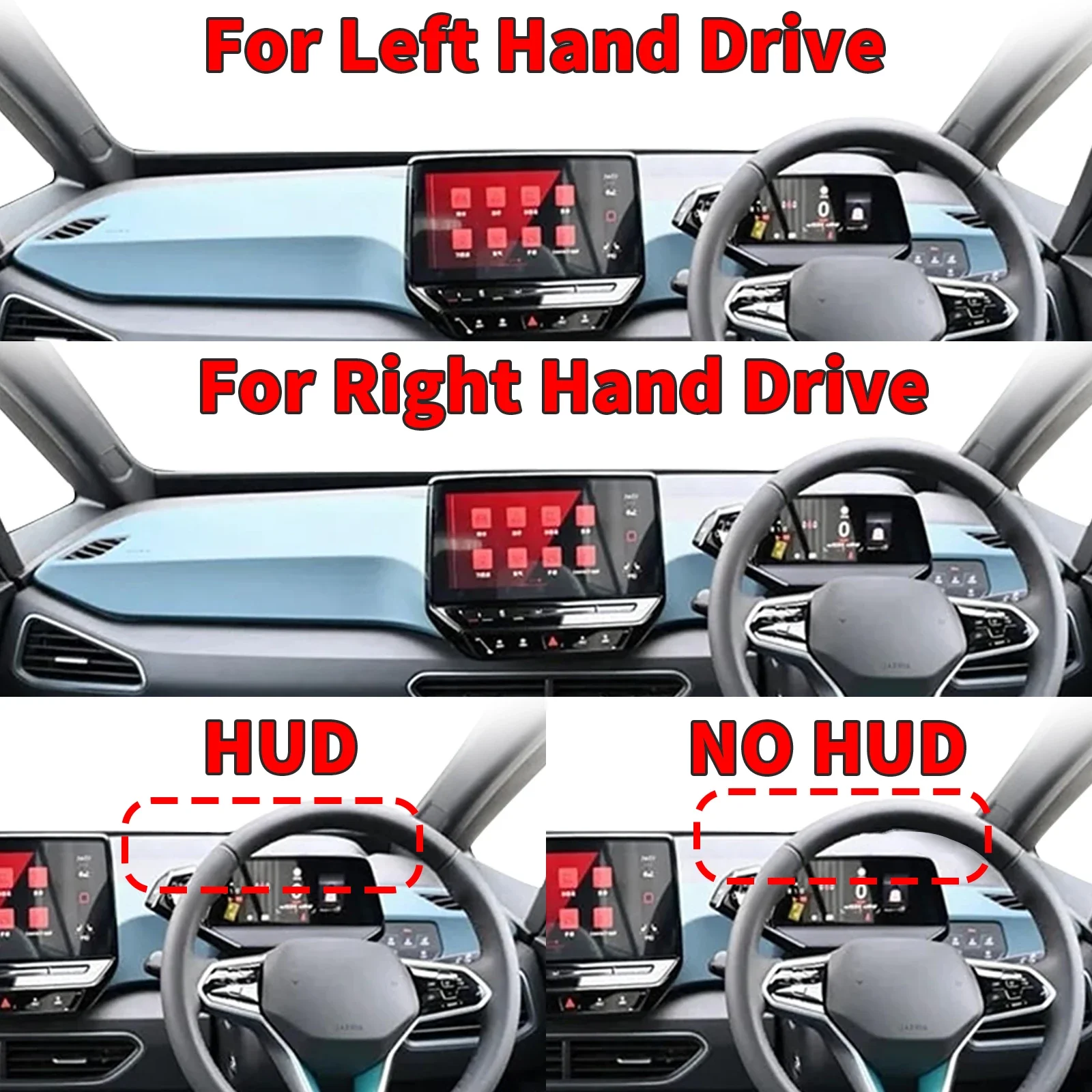 

for Volkswagen ID.3 VW ID3 ID 3 2025-2021 Dashboard Cover Dashmat Sunshade Anti‑Slip Anti‑UV Dash Mat Cover Interior Accessories