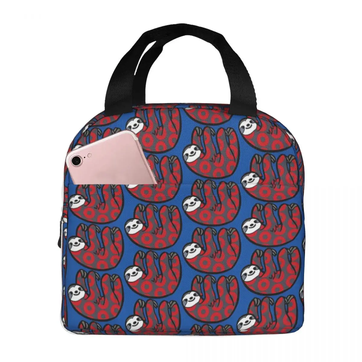 

For Women Storage Bag Phish - Donut Unique Sloth ToteLunch Food BoxOffice