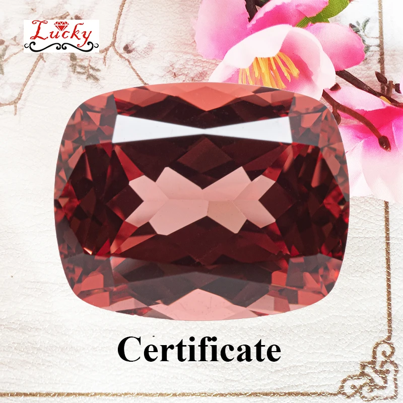 

Lab Grown Padparadscha Fire Lotus Color Cushion Shape VVS1 Charms Beads for DIY Jewelry Making Rings Selectable AGL Certificate