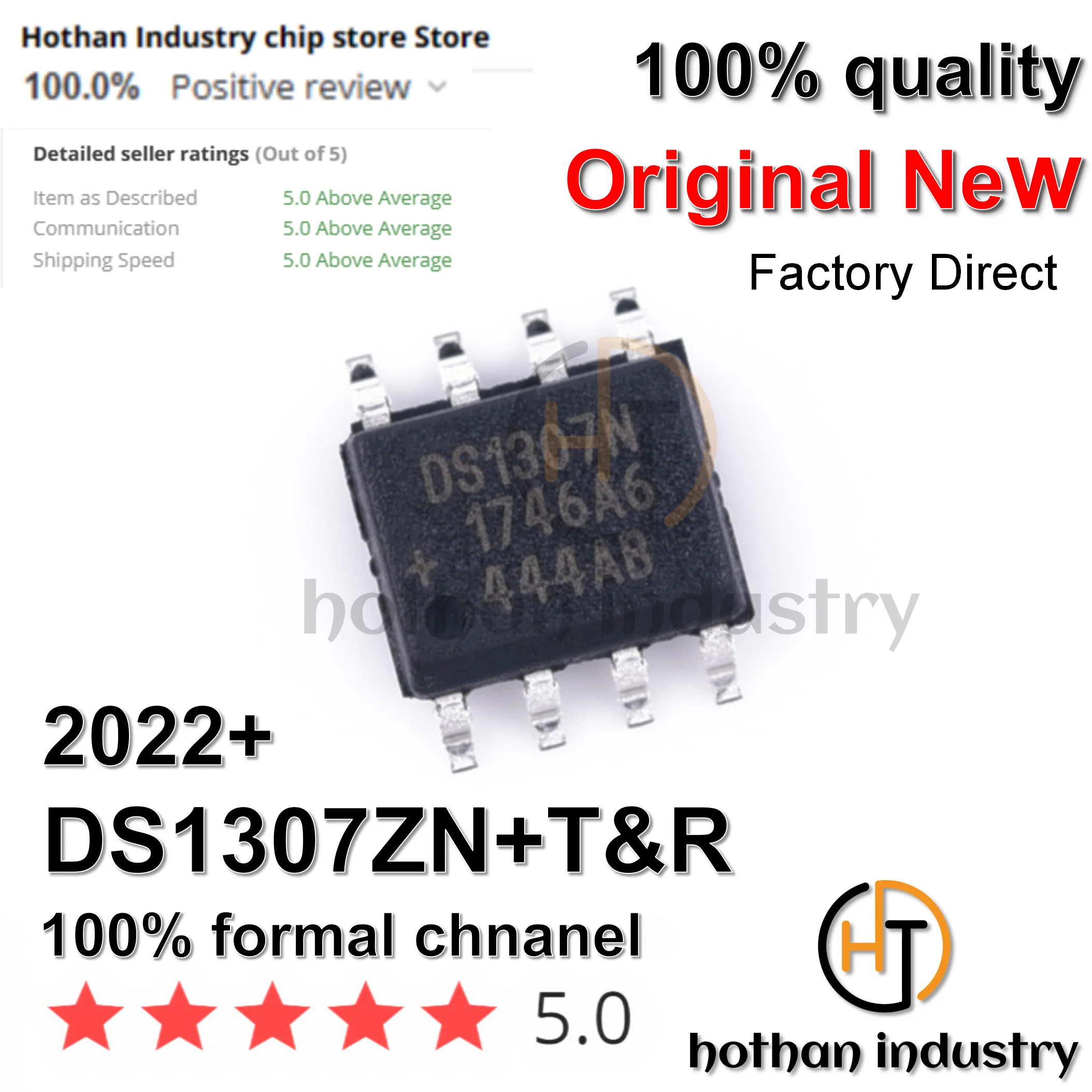 (5PCS) DS1307ZN+T&R  DS1307N High Quality New 100% Original  Real Time Clock 64 x 8, Serial, IC Real-Time Clock