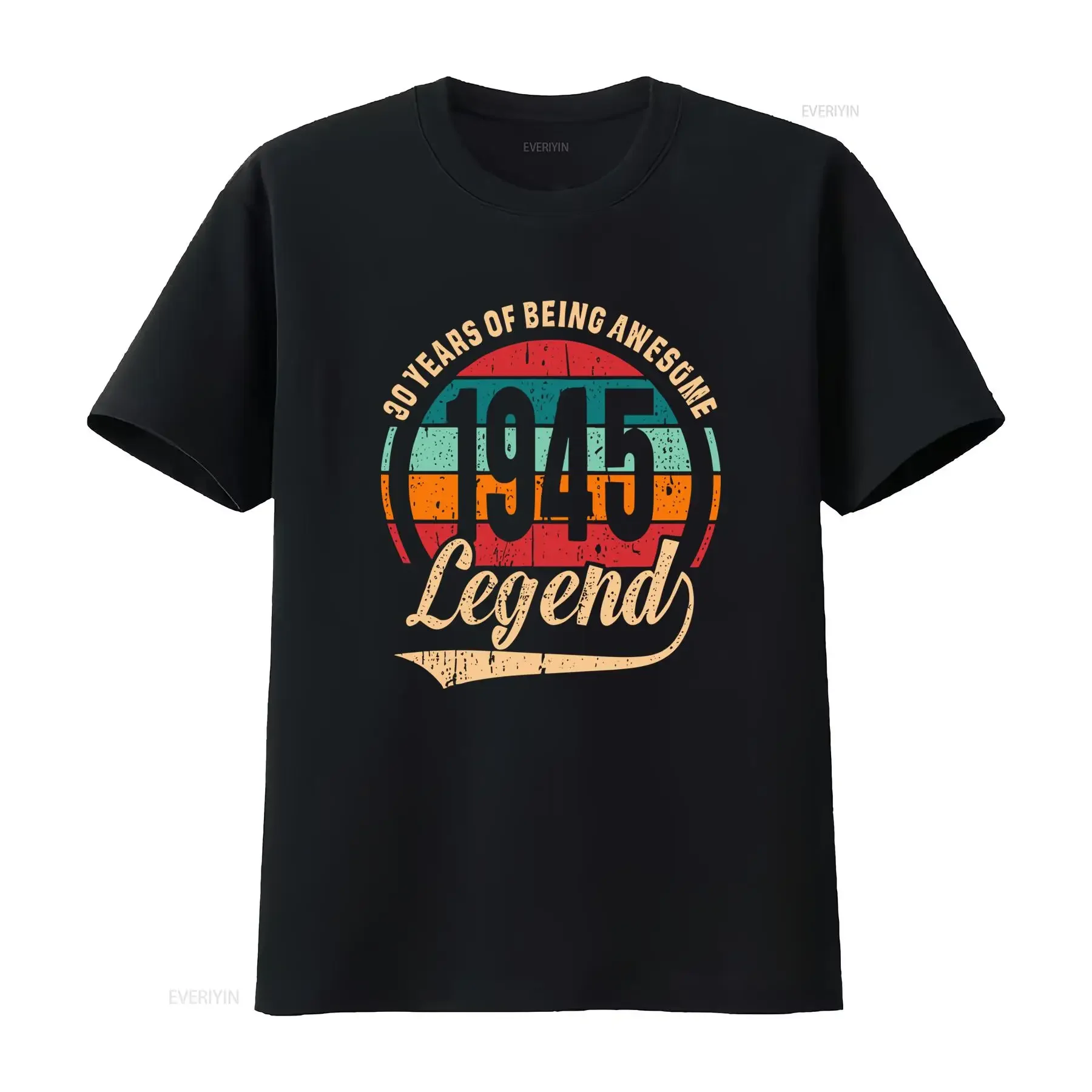 Camiseta de cumpleaños número 80 con diseño de leyenda, 80 años de ser genial, estilo vintage 1945, camiseta divertida con chiste, estilo vintage, lavada, cómoda y elegante