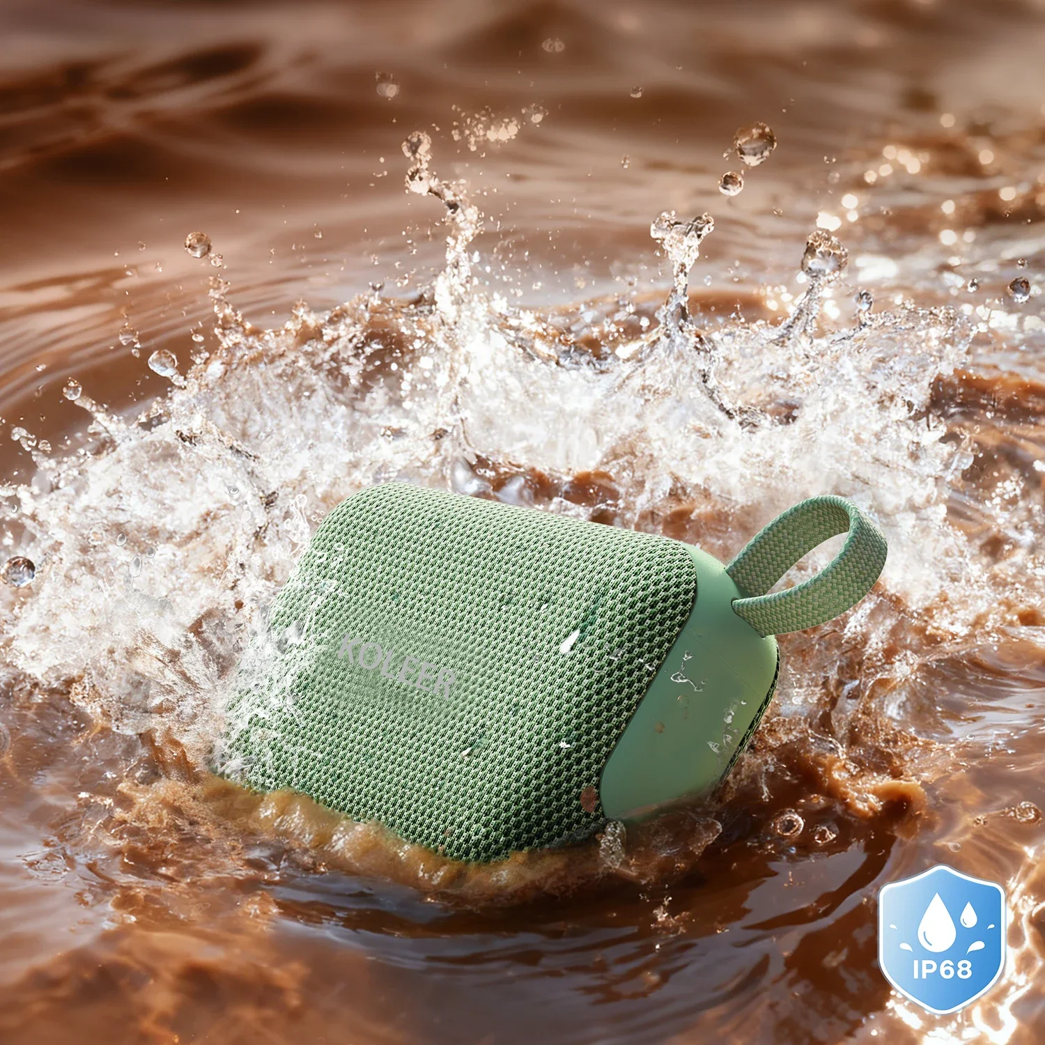 KOLEER PocketGo مكبر صوت بخاصية البلوتوث قابل للنقل IP68 مقاوم للماء BT6.0 خارجي لحفلات حمام السباحة والتخييم والسفر مع ميكروفون مدمج TWS APP EQ #4