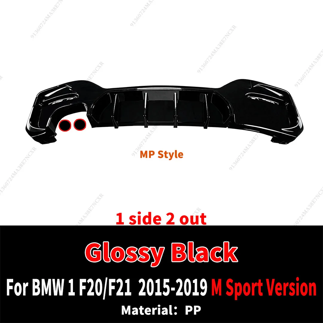 Voor BMW 1 Serie F20 F21 2015-2019 M Pack Sport Versie MP Stijl Achter Racing Diffuser Bumper deflector Lip Tuning Accessoires