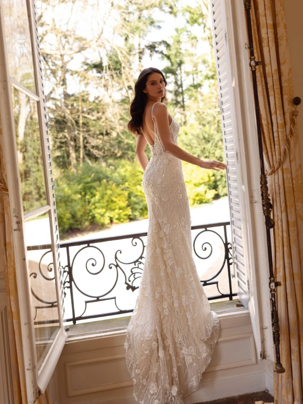 ذيل قابل للانفصال مطرز حورية البحر فستان زفاف طويل حالمة ثلاثية الأبعاد زهرة رقيقة الأشرطة فستان زفاف 2026 فساتين مخصصة للعروس #4