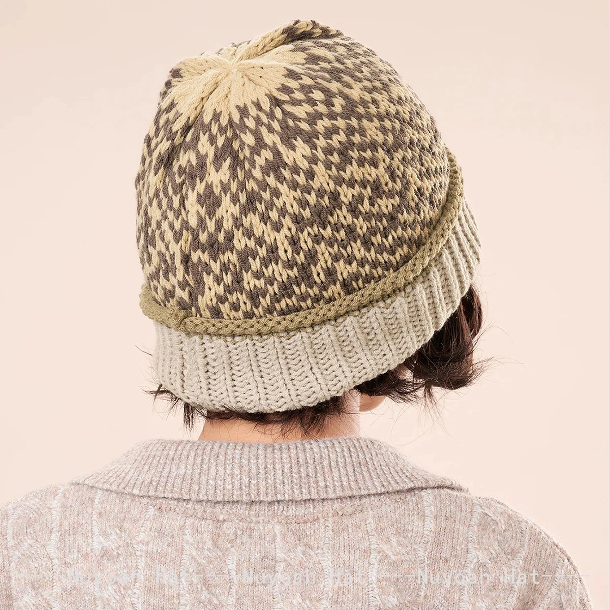 New Men Women Retro Patch Letters Color Block Knitted Hats Warm Fashion Outdoor Beanies Casual Versatile Fel Island Style ins