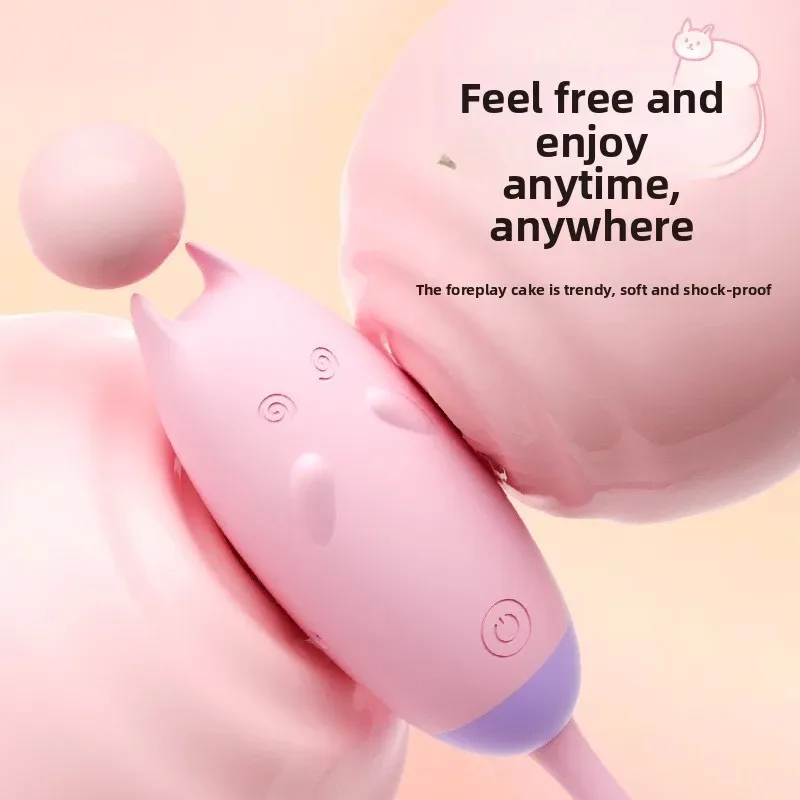 جهاز Muddled Cat APP اللاسلكي للتحكم عن بعد لقفز البيض متعدد التردد جهاز استمناء قوي للصدمات هو منتج للبالغين