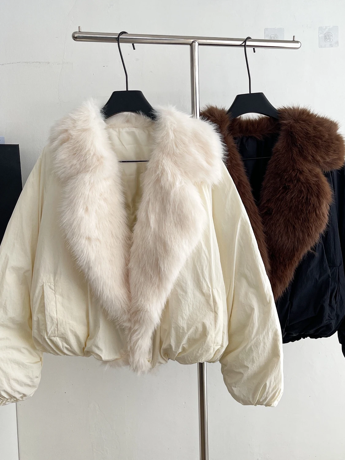 

Sli Long Sve Fur Patchwork Свободное женское джато Faionable Commute Sle Зимнее пальто Ele ort Хлопковая одежда