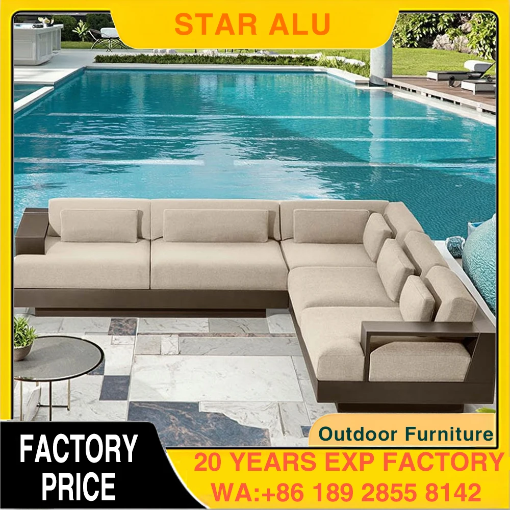 Outdoor Furniture On Sale - Waterdichte tuinmeubelen, aluminium frame, sectionele loungeset
