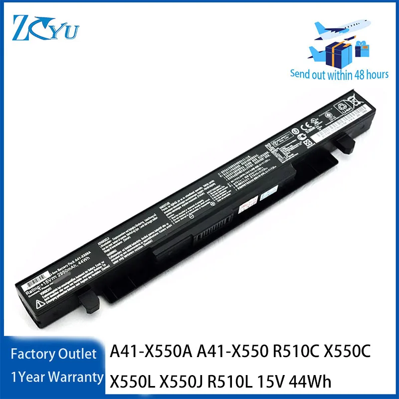 A41-X550A A41-X550 Battery for Asus R510C X550C X550L X550J R510L 15V 44Wh
