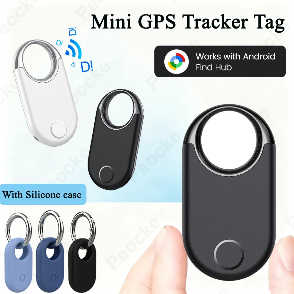 Android Smart GPS Locator Tag With Silicone Case Wallet Suitcase Global Positioning Tracking Anti-lost Finder For Google Find M