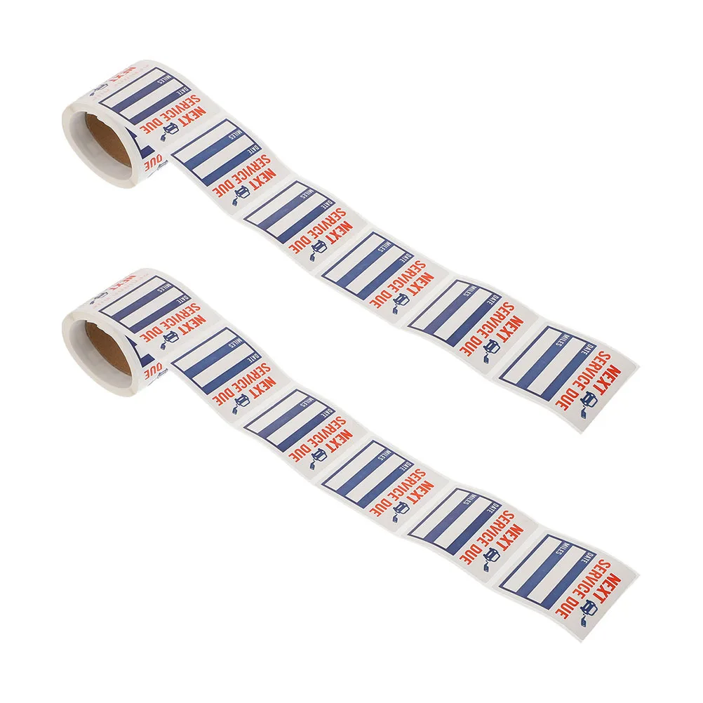 

2 рулона, 300 шт., наклейки с Due, съемные этикетки на окна автомобиля, напоминание о технике обслуживания, замена масла, авто наклейки, наклейка на окно автомобиля