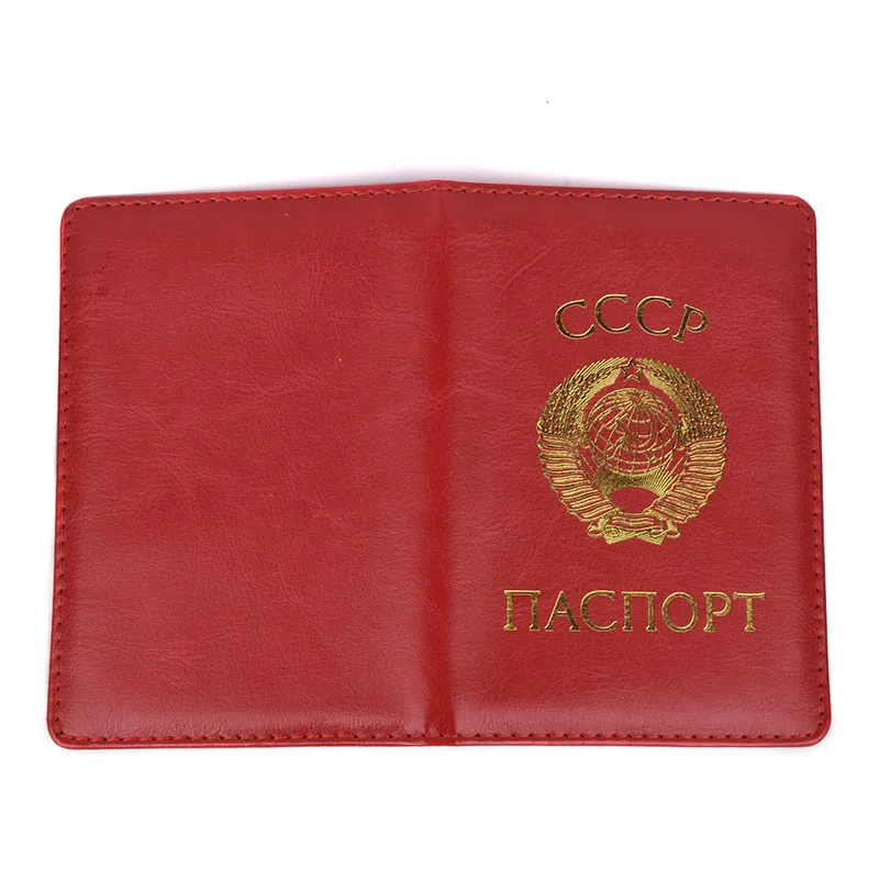 Russland reise dokument pass abdeckung cccp sowjetische leder abdeckungen für pässe ussr pass inhaber männer frauen