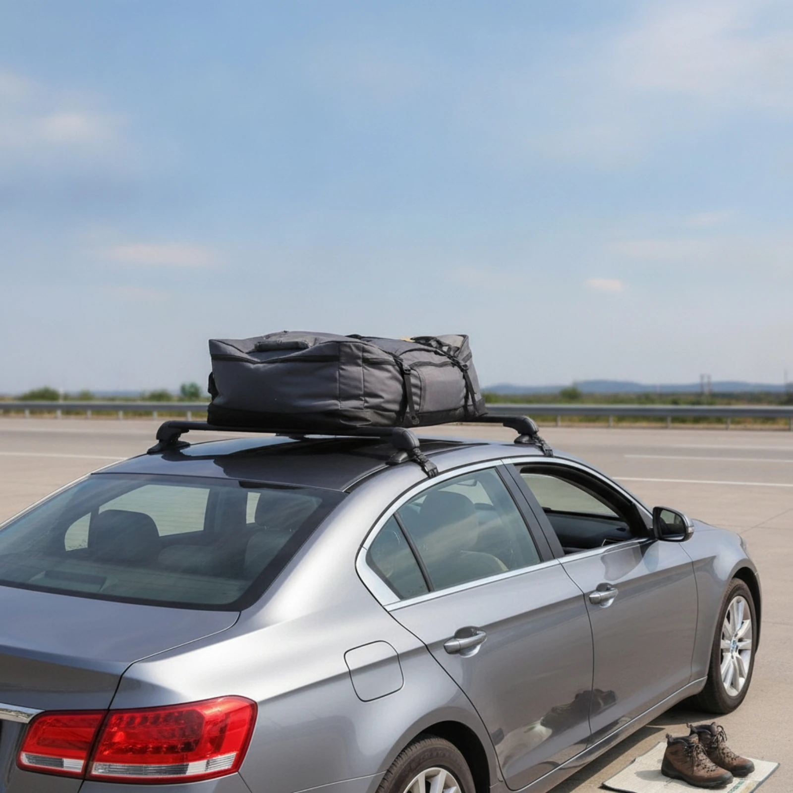 Car Roof Rack with Clamps Clamp-on Roof Rack Cross Crossbars Easy to Install Slim-Profile for Travelers, Road Trips