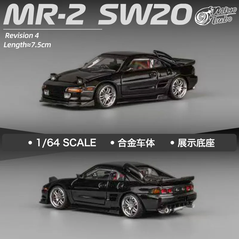 1:64 Toyota Mr2 Sw20  Sw 20 Revision 4 Static Simulation Alloy Car Model Toy Collection Display Gift