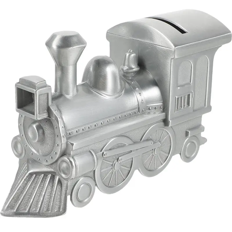 1pc Piggy Bank Steam Train Piggy Bank Retro Money Box Children Savings Jar Train Saving Pot Metal Money Bank Kitten Coin Bank