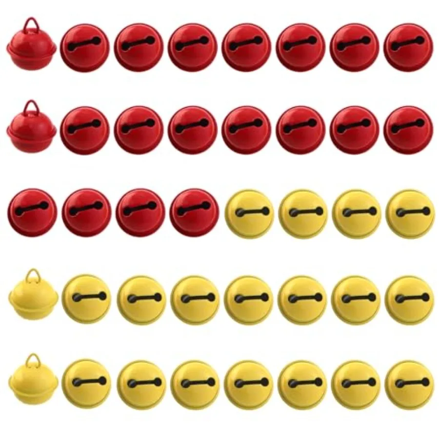 

40PCS 22mm Handmade Bell Ornaments Christmas Metal Hanging Bells DIY Pet Collar Keychain Accessories for Music Parties Celebrat