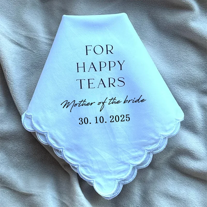 Pañuelo personalizado para el día de la boda para la madre de la novia, regalo para madre del novio, recuerdo especial de la novia 2025