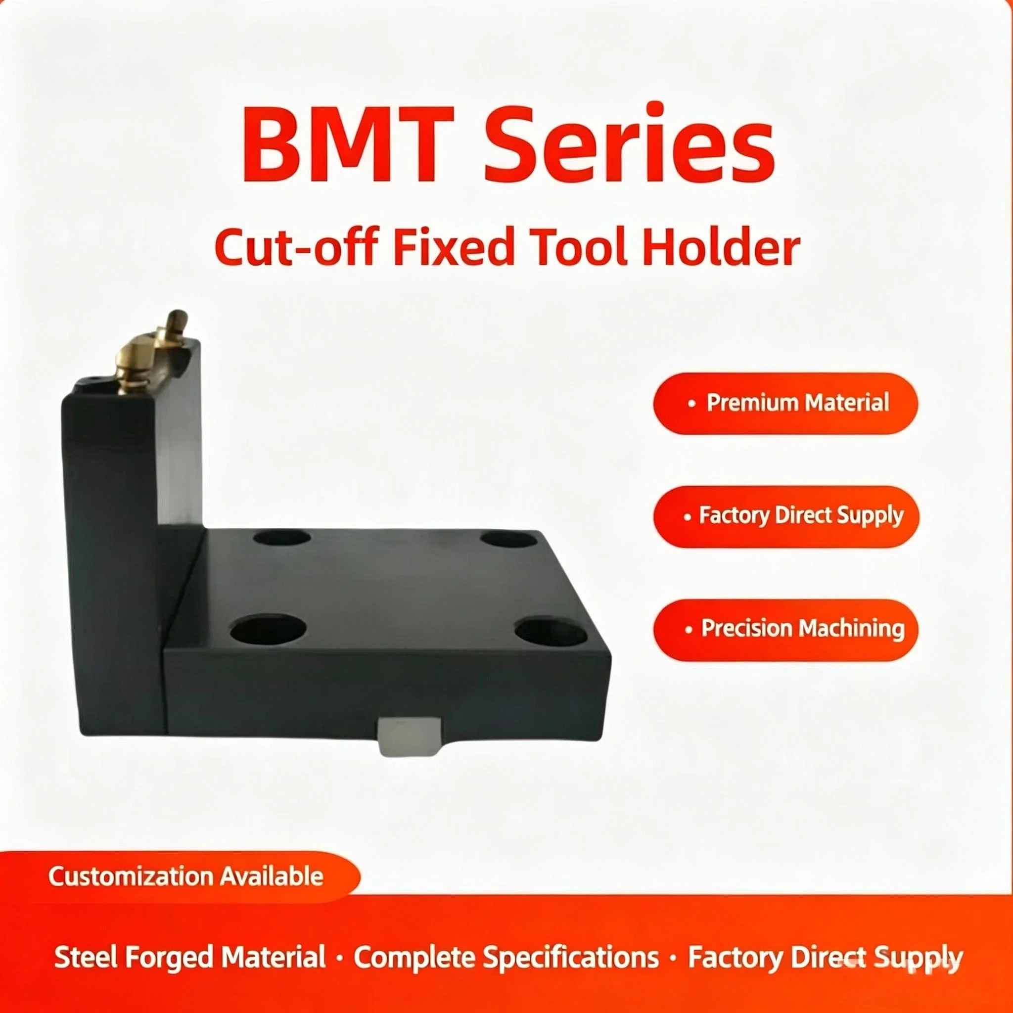 BMT Series Parting Off Fixed Tool Holder CNC Lathe Static Tool Block For Grooving Cutting Forged Steel Material Full Sizes Facto