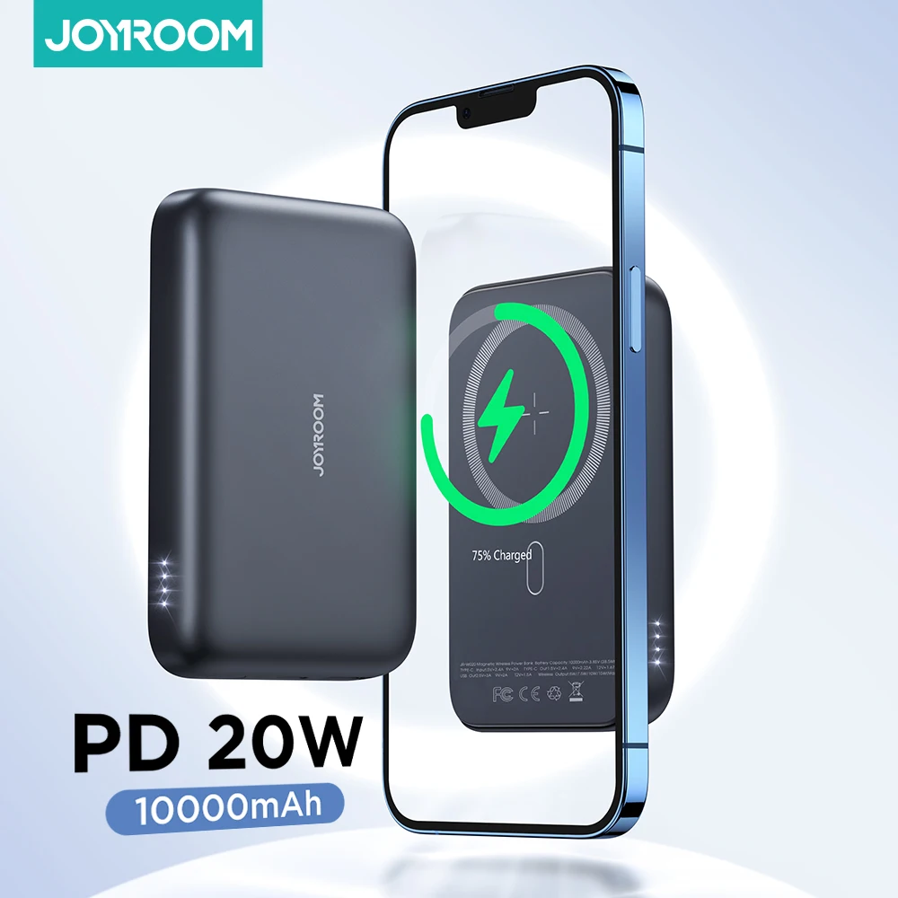 

Joyroom 20W Power Bank 10000mAh Magnetic Wireless Charging Powerbank For iPhone 12 13 Pro Max Portable Battery Charger Poverbank