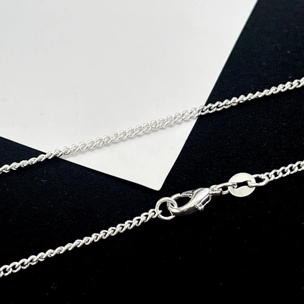 925  Silver Necklace 16/18/20/22/24/26/28/30 Inches 2MM String Chain For Women Men High Quality Jewelrys Gifts