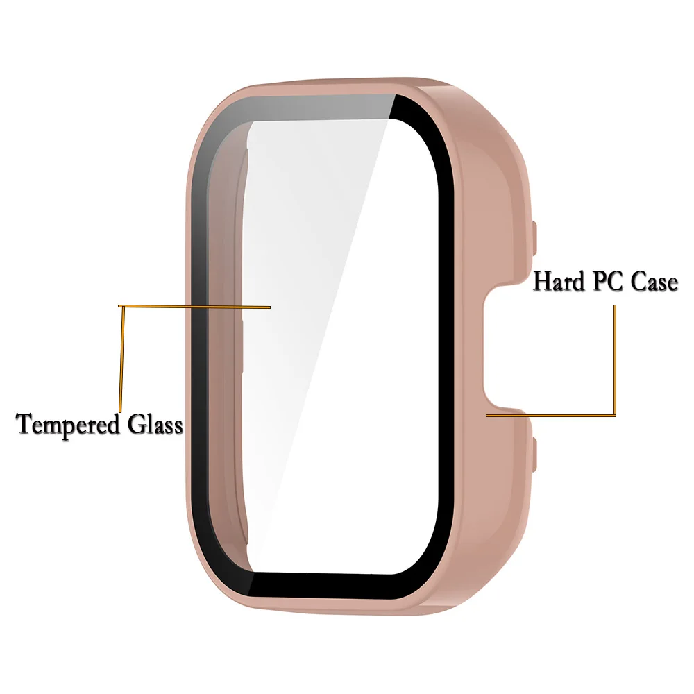 Case For Redmi Watch 3 PC Hard Case Cover With Tempered Glass Screen Protector Watch Protective Coverage