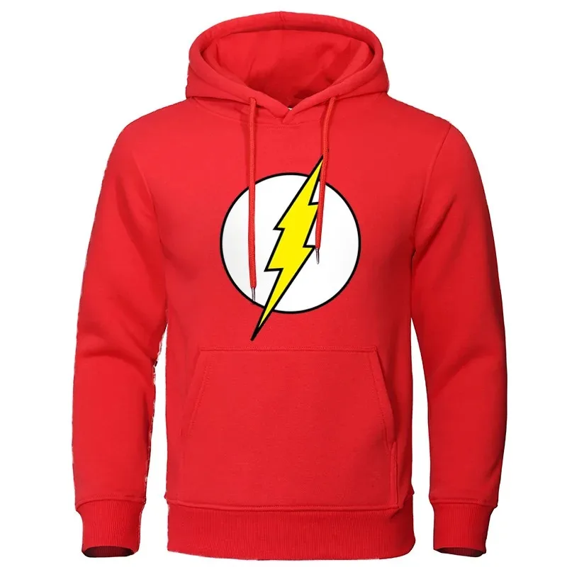 Men's hoodie lightning printed super large loose pullover fashion casual clothing
