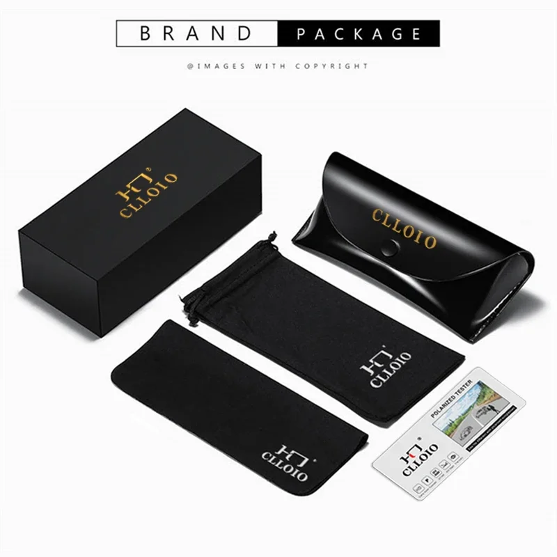 CLLOIO Aluminum Magnesium 2-in-1 Magnetic Clip Reading Glasses Men Women Outdoor Sunglasses Anti Blue Light Prescription Glasses