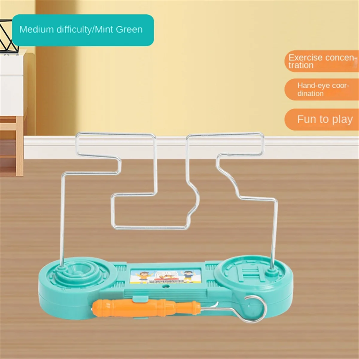 ABMW-Jigsaw Puzzle Electric Collision Maze, Cultivate Thinking Concentration, Electric Collision Desktop Challenge Yellow