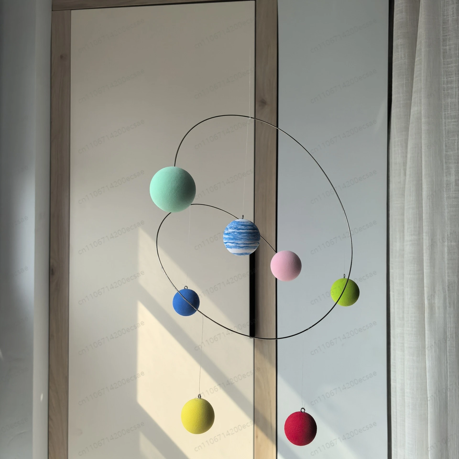 Montessori Planet Crib Mobile | Contrast Color Design, Dynamic Balance Hanging Decor for Infant Visual Development