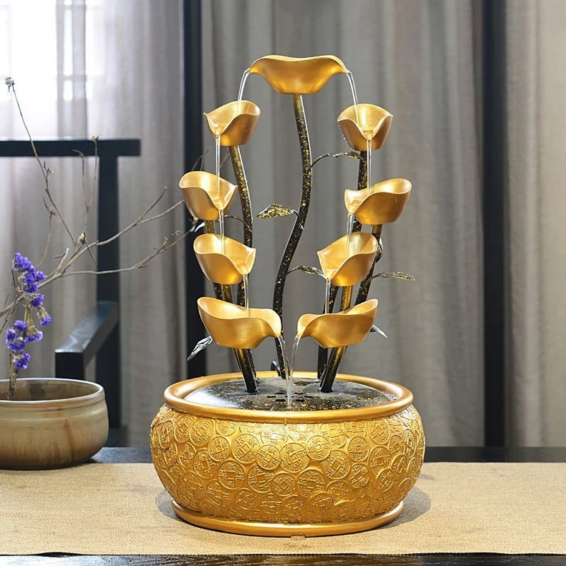 

Flowing Water Fountain Fortune Tree Living Room Ornament New Store Indoor Lucky Office Desktop Decoration Cornucopia