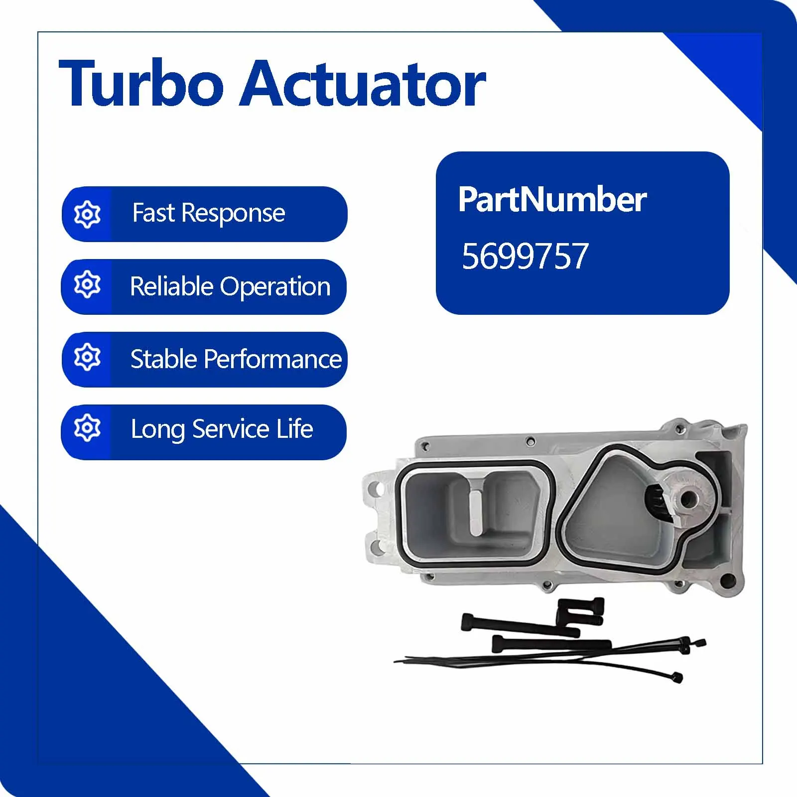 5699757 12V Turbo Eletronic Actuator For Paccar  MX-11 MX-13 Engine  HE300 Series (With cooling water holes)