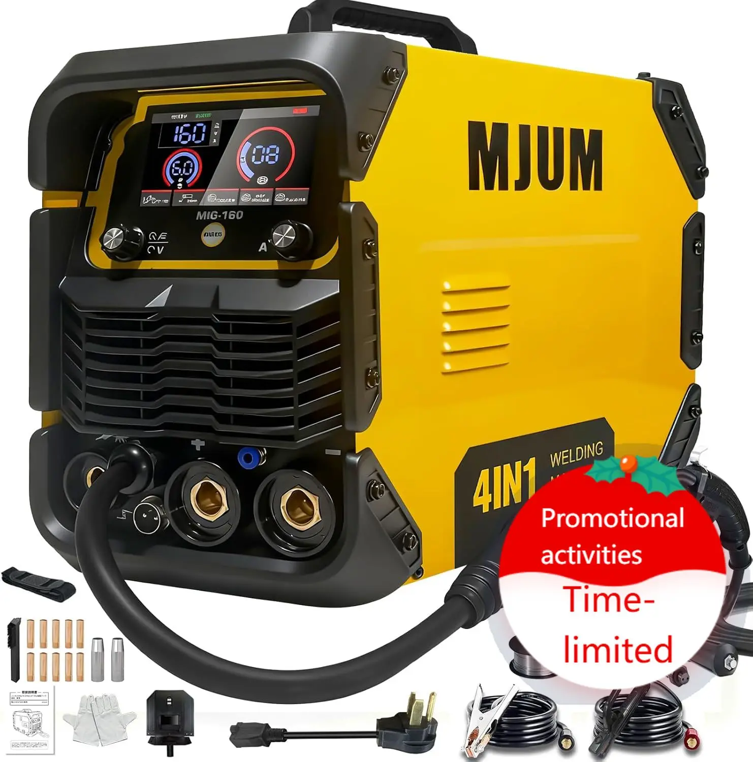 

Многофункциональный сварочный аппарат 4-в-1: MIG/MAG, Flux Core, Lift TIG, Stick (MMA) с инвертором IGBT, синергетическим управлением, HD LED дисплеем и двойным напряжением