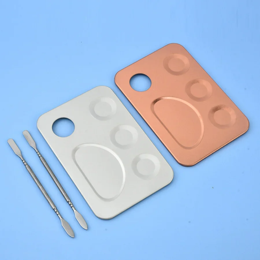 Make Up Palette Mixing Foundation with Spatula Spatula Cosmetic Mixing Tray for Mixing Nail Art Metal Pigments Take Glue Stick