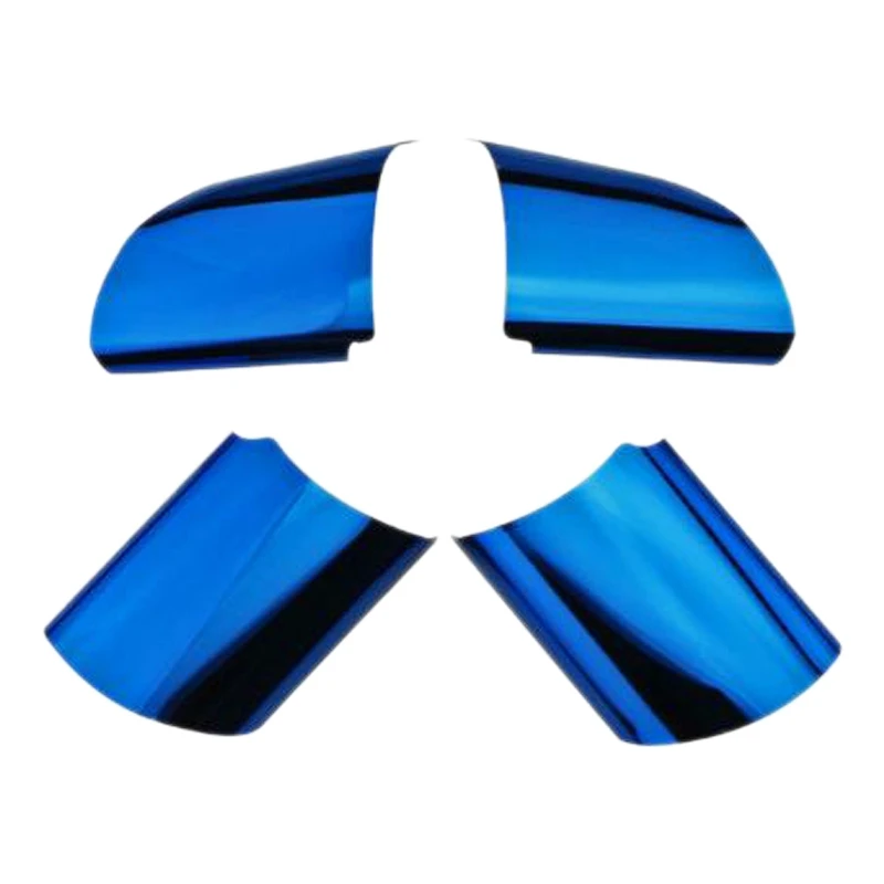 Stainless Steel Car Steering Wheel Decoration Cover Trim Sticker for Ford Focus 2 MK2 2005 - 2011 Accessories Blue