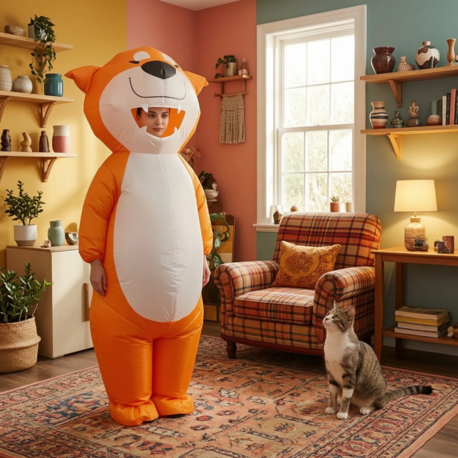 Inflatable Costume Comfortable Inflate Costume Inflatable Suit Easy to Wear Inflate Animal Suit Premium for Adults, Halloween