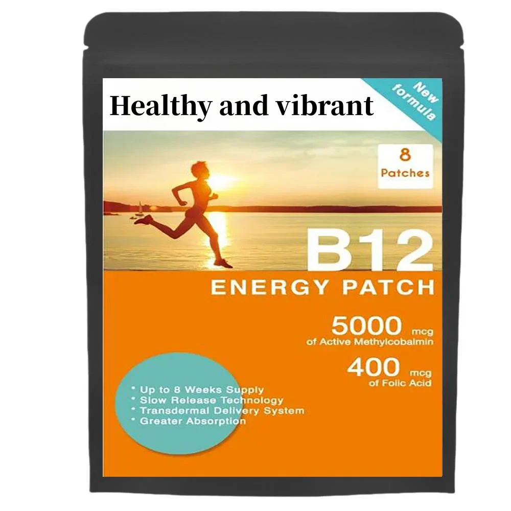 Parches B12 (Metilcobalamina 5000 mcg) y ácido fólico (0,4 mg). Suministro de 8 semanas.