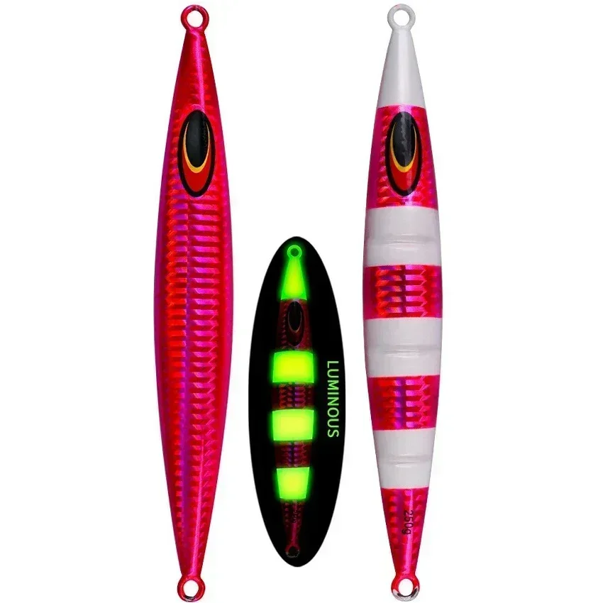 NONE 200g Lange Casting Langsam Sinkende Angeln Lockt Jigging Harte Wobbler Künstliche Köder Leuchtende Vertikale Angeln Locken Angeln Jig 6