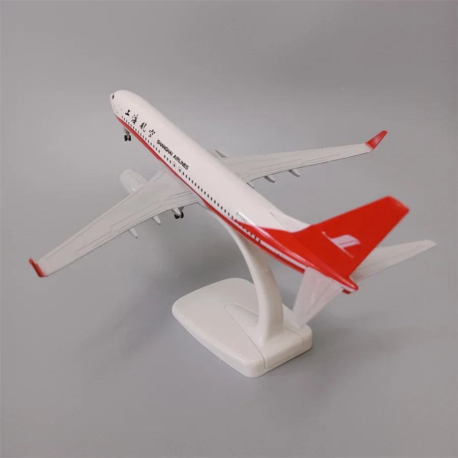 20cm Alloy Metal Air China ShangHai Airlines Boeing 737 B737 Airways Diecast Airplane Model Plane Model Aircraft w Landing Gears