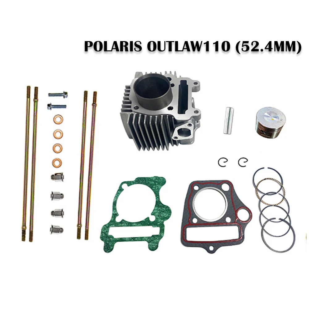 Motorcycle Accessories Engine Parts 52.4mm Cylinder Piston Rings Kit 110CC for Polaris Outlaw110 Outlaw 110 BJX110 ATV Motoblock