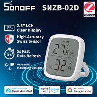 SONOFF SNZB-02D Large LCD Zigbee 3.0 Thermometer, Swiss Sensor for Accurate Temp Humidity Tracking for ZHA Z2M Home Assistant HA