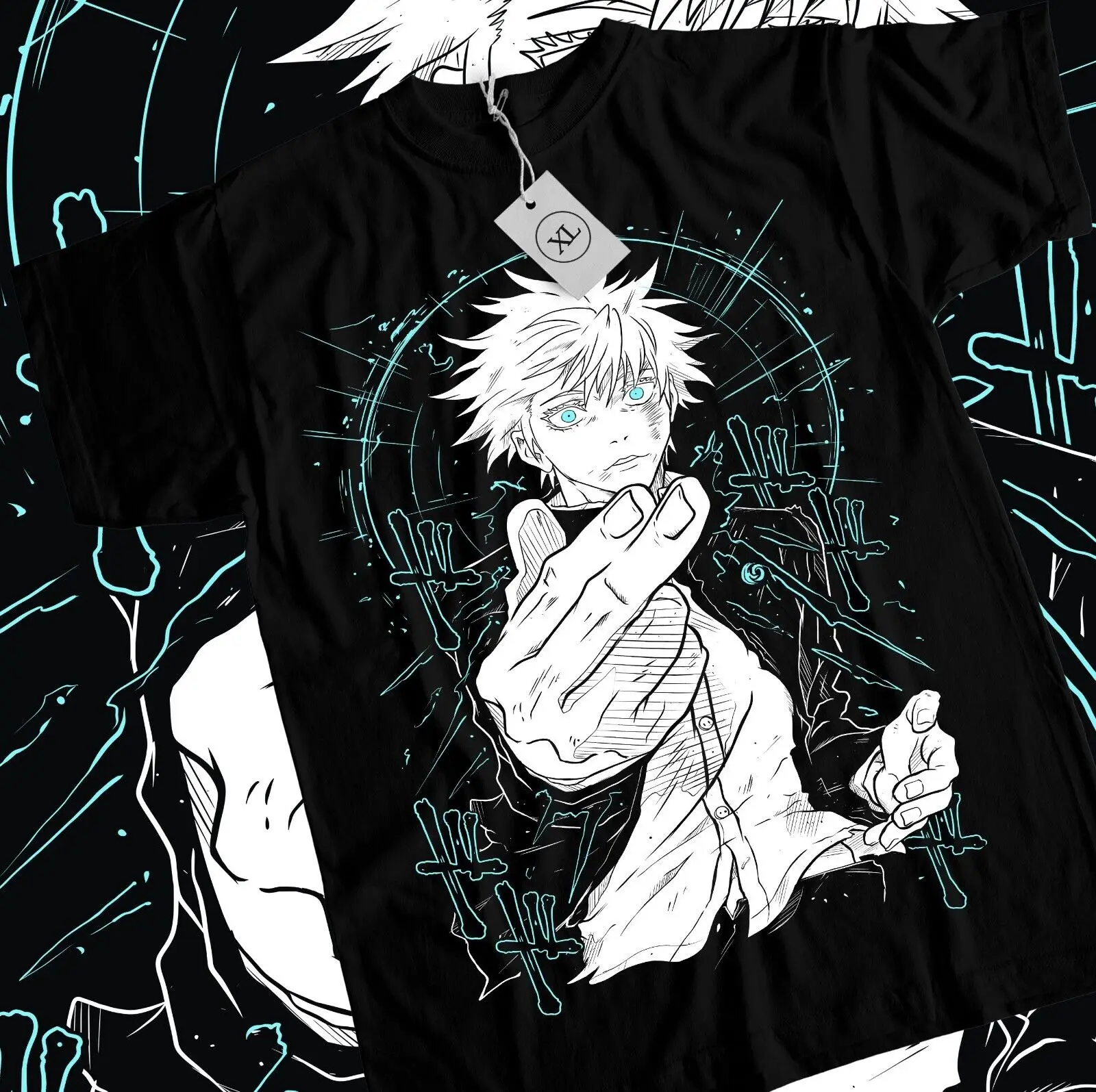 Gojo Satoru T-Shirt Jujutsu Kaisen Sukuna Megumi Itadori gift shirt All Size