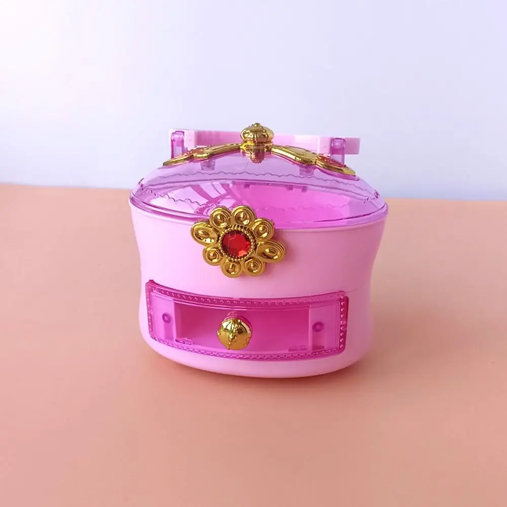 Miniature With Handle Dollhouse Jewelry Box Non-toxic Cute DIY Drawer Box Cartoon Mini Storage Box Makeup Tool