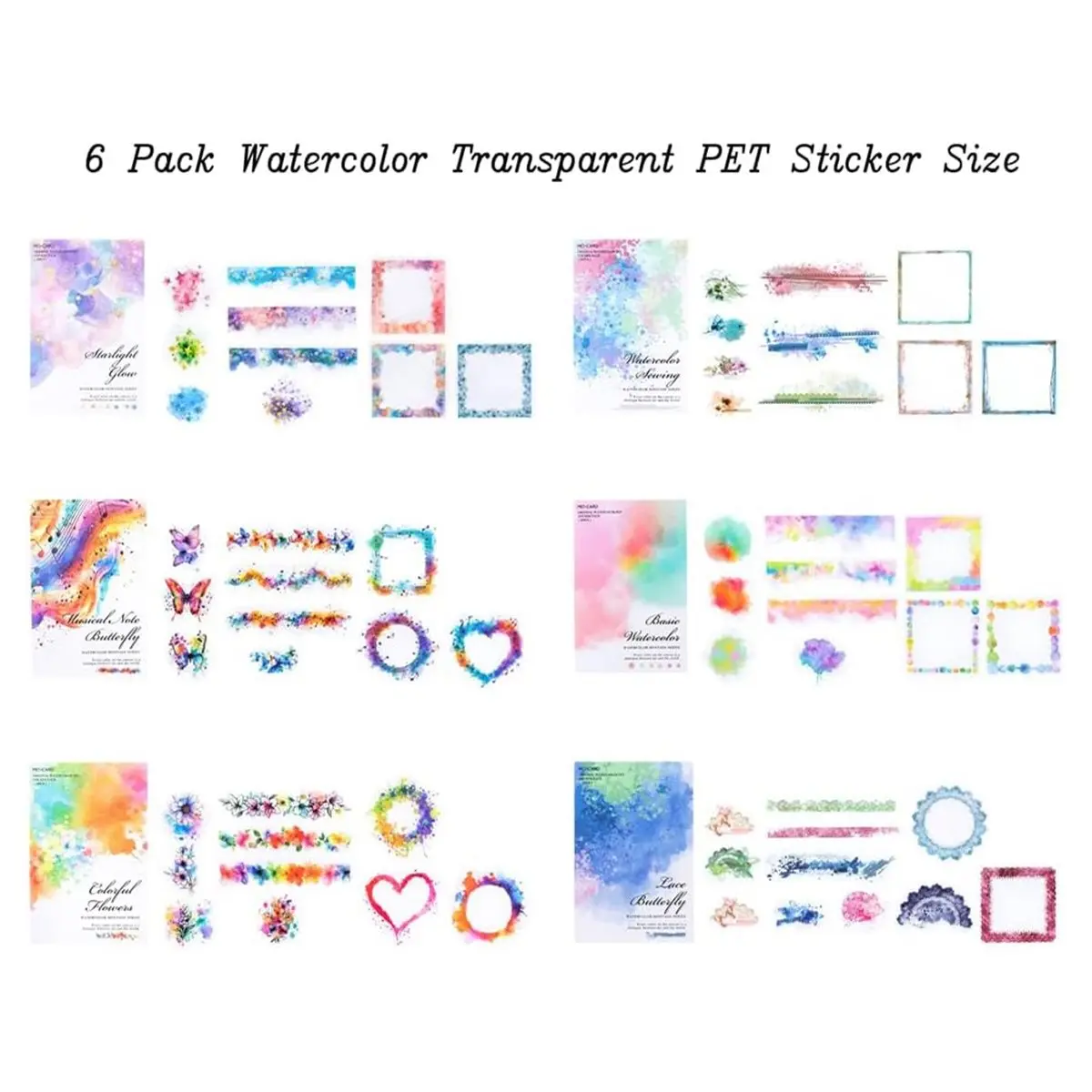 spor-120-unidades-de-adesivos-para-diario-em-aquarela-designs-florais-e-musicais-pet-transparentes-para-scrapbooking-e-artesanato