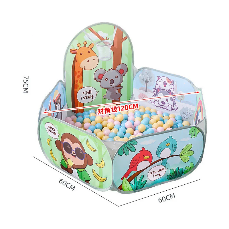 Pozo de bolas para niños de 1,2 M con cesta, juguetes para niños, parque infantil de piscina de bolas de océano para interiores, tienda para niños pequeños, parque infantil bonito para gatear para bebés