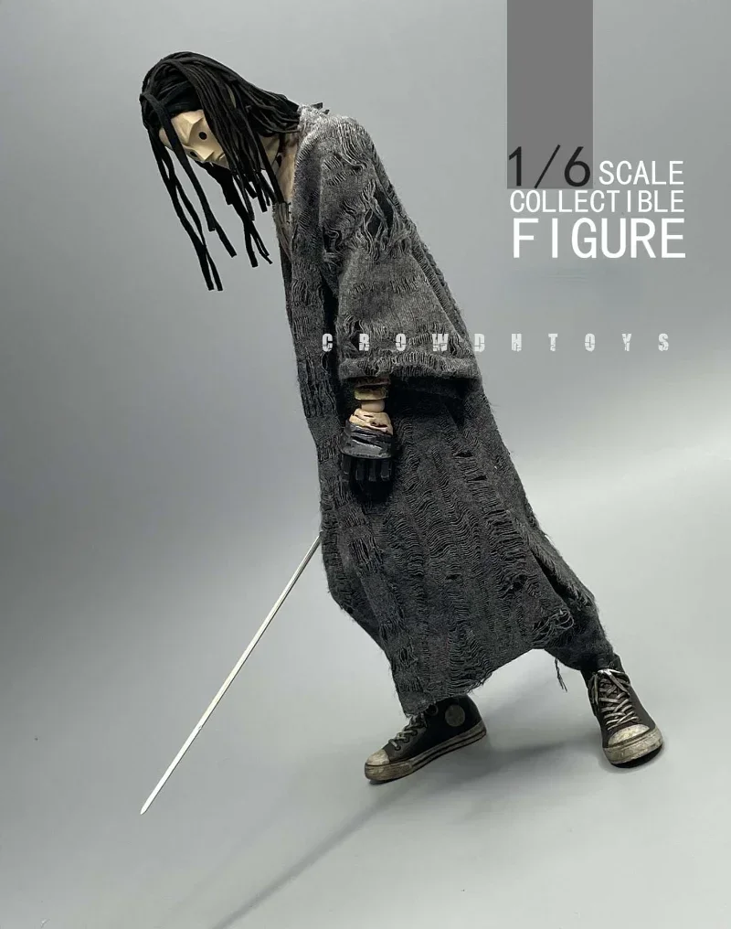 CROW DH TOYS 1/6 Trendy Samurai Long Shirt, Pants Model for 12 '' Figure